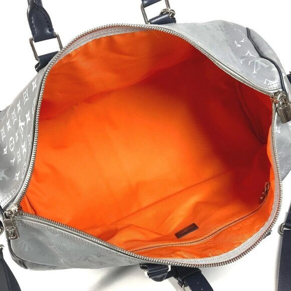 LOUIS VUITTON M44170 Monogram satellite Keepall-Bandouliere 50 travel Duffle Bag - Picture 12 of 16